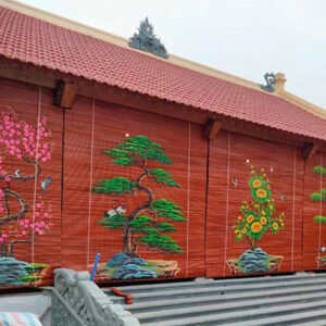 Mành vẽ tranh tay Sơn dầu